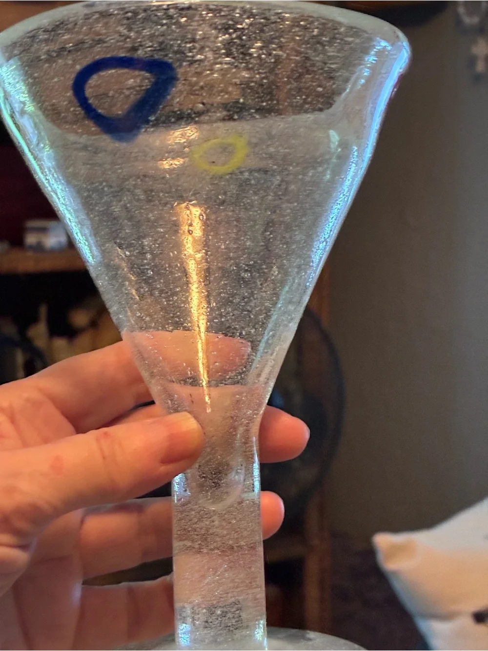 Handblown Glass Wine/Cocktail Goblets with Colorful Accents